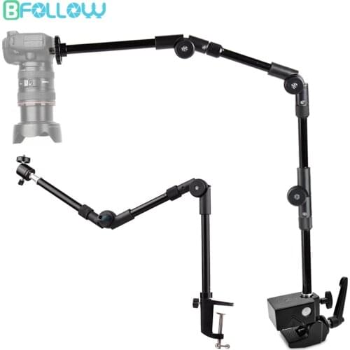 BFOLLOW Magic Boom Arm 7" 11" 22" 25" 32" Super Clamp Mount Wall Bracket for DSLR Camera Mic LED Light Overhead Video Studio