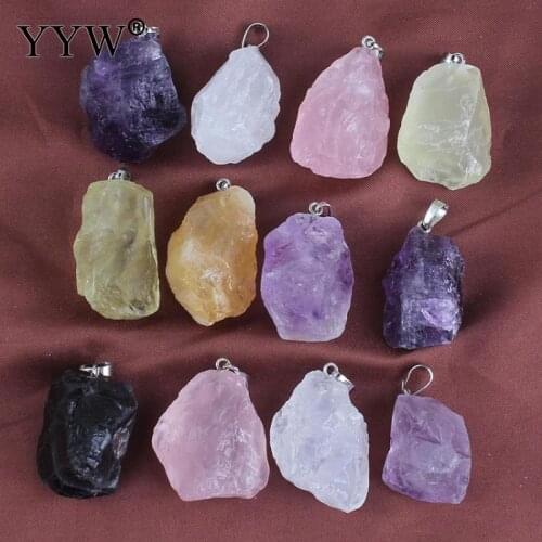 Quartz Natural Crystal Pendants Fashion Jewelry Wholesale Amethystes Clear Quartz Pendants For Diy Necklace Bracelets