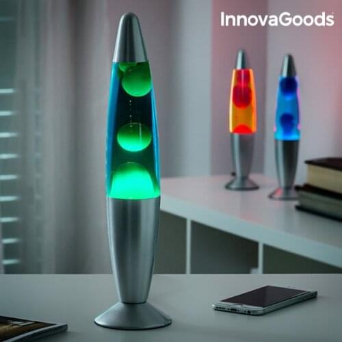 InnovaGoods Lava Lamp 25W Night Lamp Led Light Decoration Party Decoration Night Lamp Green Blue Red