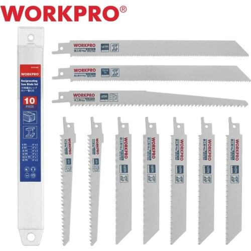 WORKPRO 10Pcs Reciprocating Saw Blades Handsaw Multi Saw Blades For Wood/Metal/Pruner Fast Cutting Power Tools Accessories