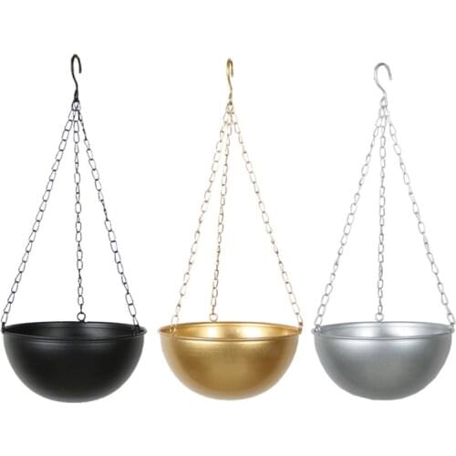 Metal Plant Hanger Chain Hanging Basket Ceiling Planter Flower Pot Holder Garden