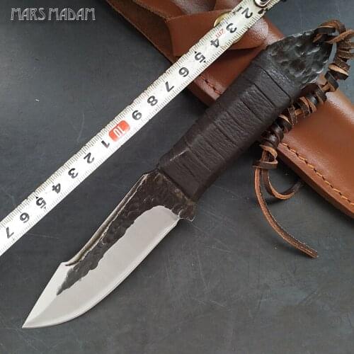 New hunting knife pure manual forged outdoor survival small straight knife high hardness of sharp knives