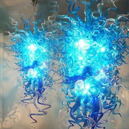 Custom Decorative Murano Glass Pendant Lamps Custom Made for Hotel Lobby Decor