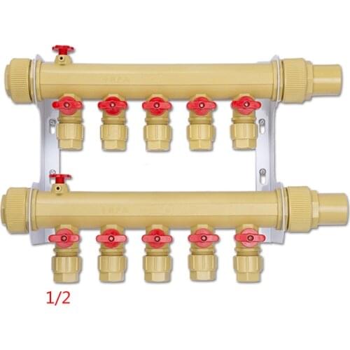 PPR underfloor heating manifold 2-8 ways Radiant Floor Heating Manifold heating water manifold for 1/2 pex