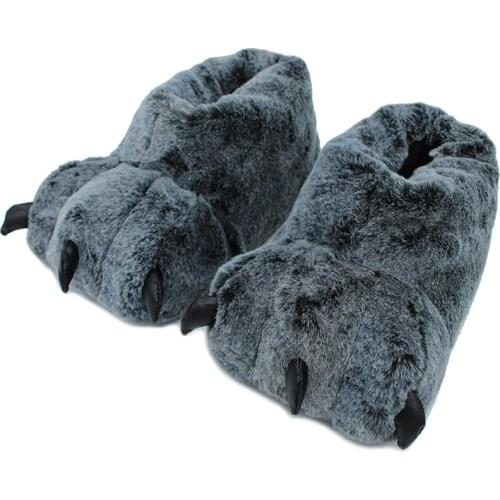 Dropshipping High Quality Paw Slippers Funny Animal Slippers Women Winter Monster Claw Plush Home SlipperSoft Indoor Floor Shoes