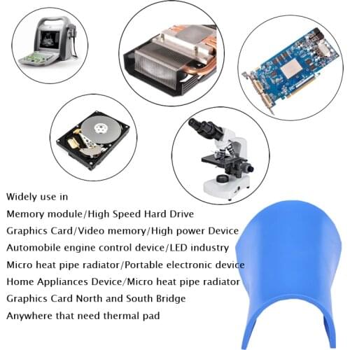 100x100mm Thermal Pad GPU CPU Heatsink Cooling Conductive Silicone Pad 0.5/1/1.5/2/2.5/3/4/5mm Thickness Thermal Pad