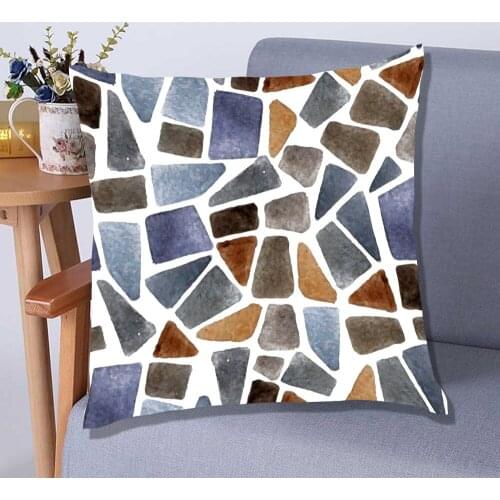 Hard Stone Pillowcase Modern Style Series Polyester Cushion Cover for Room Sofa Office,2 Pieces Square Pillow Covers,Home Decor