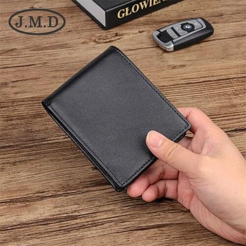 Wallet Mens Ultra-thin RFID Card Holder Wallet Leather Mini Wallet Mens Coin Purse Short Mens Wallet