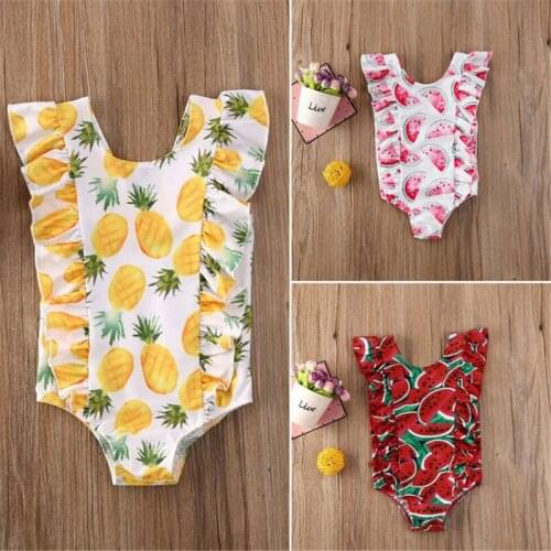 1-5T Summer 1Pc Toddler Kids Baby Girls Swimsuit Swimwear Cute Girls Watermelon Bikini Suit Swimsuit Swimwear Bathing Beachwear