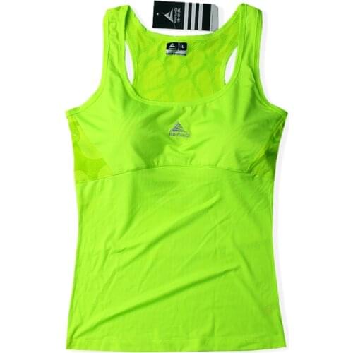 Womens Sports Vest Shockproof Sagging Gather Shape Outer Wear Without Steel Ring Yoga Shirt Gym with Chest Pad Jogging Clothes