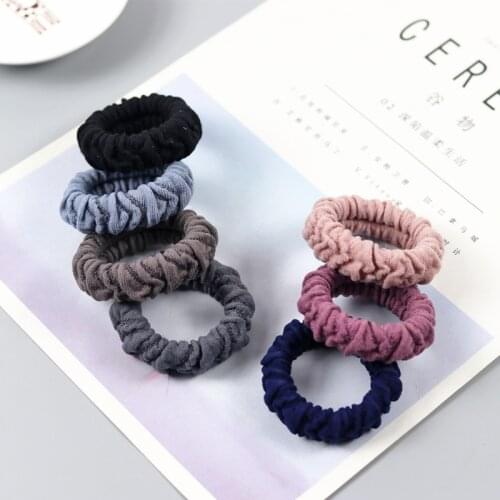1PC Women Elegant Solid Elastic Hair Bands Ponytail Holder Scrunchies Tie Hair Rubber Band Headband Lady Hair Accessories