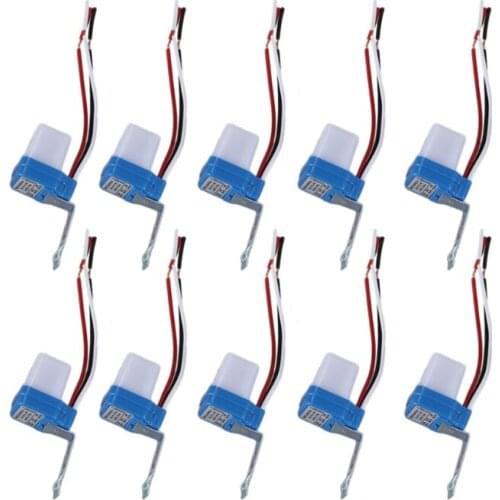 10Pcs Auto On Off Photocell Street Light Photoswitch Sensor Switch AC/DC 12V 10A G88B