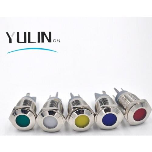 16mm Waterproof IP67 LED Metal Indicator Pilot Light Signal Lamp Machine Boat Car Working PC Power