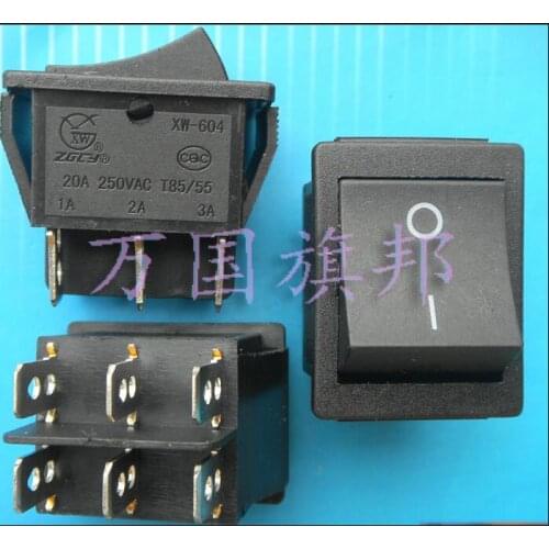 20A 250VAC 32*25mm 6P rockey switch / ship switch