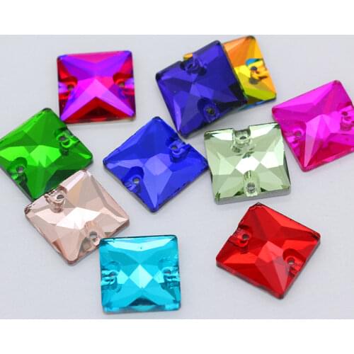 45p 10mm square Silver Flatback Sew On Crystal Glass Rhinestone Trim jewels Gem stone beads sewing accessories DIY Wedding Dress