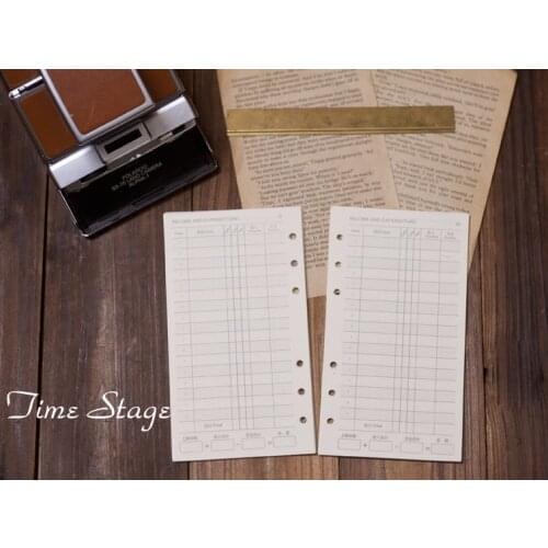 A6 a5 loose-leaf refill filofax personal accounts recording financing