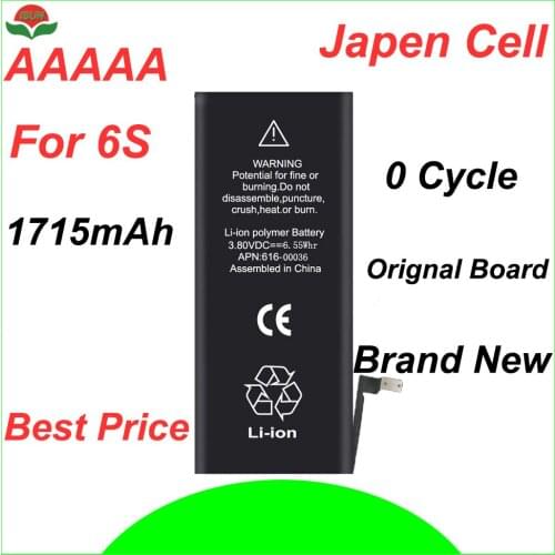 ISUN original quality 0 cycle mobile battery for iPhone battery 6S 4.7 1715mAh 3.82V battery replacement