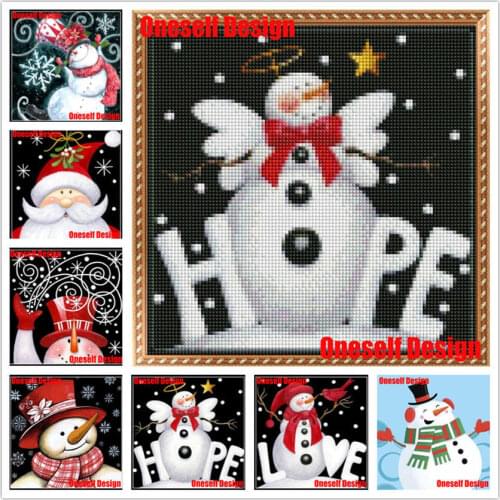 Top Diy 5D Diamond Painting Santa Claus 5D Diamond Mosaic Sale Diamond Embroidery Full Set Diy Diamond Mosaic Christmas snowman