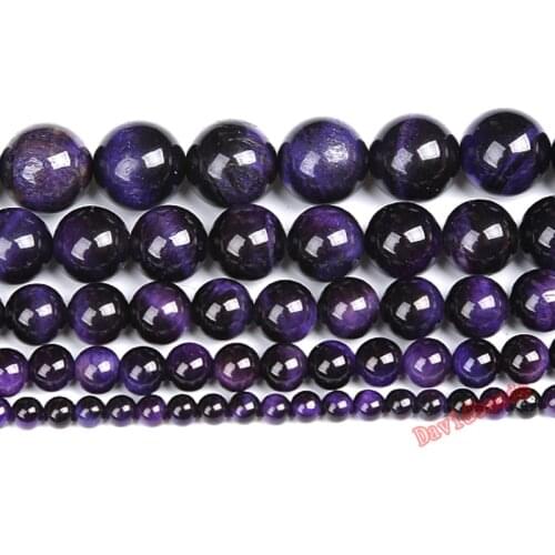 Free Shipping Natural Stone Purple Tiger Eye Agat Round Loose Beads 16" Strand 6 8 10MM Pick Size