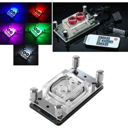 CPU Acrylic Top Water Cooling Block Sprayable Liquid Block With Channel For AMD
