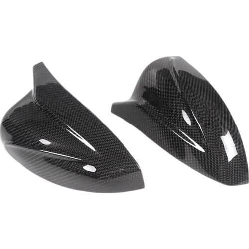 Side Rear View Mirror Cover Replaceable with Lane Assist Hole for A3 S3 2014-2020 Carbon Fiber Side Wing Mirror Cap