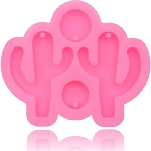40GB Cactus Keychain Epoxy Resin Mold Earrings Pendant Casting Silicone Mould DIY Crafts Jewelry Casting Tools