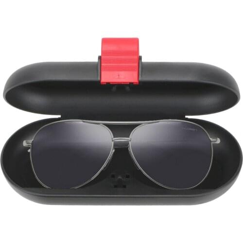 Built-in Fiber Velvet Protection Sun Visor Car Interior Glasses Case Eyeglasses Holder ABS Sunglasses Box Universal