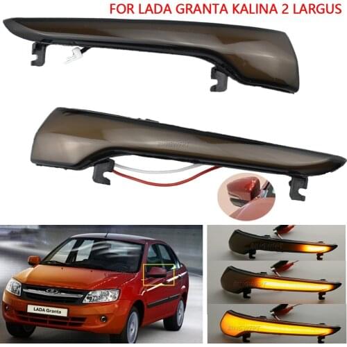 2pcs For Lada Granta 2191 for Lada Vaz 2114 for Lada Vaz 2115Dynamic LED Turn Signal Light Side Wing Mirror Indicator
