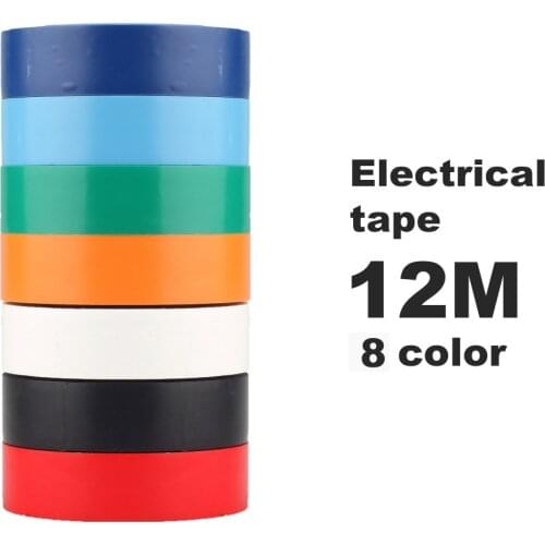 Electrical tape 12 Meters 7 color Export all over the world Electrical insulating tape Waterproof tape