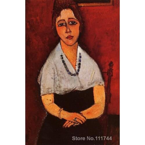 Women painting Elena Picard Amedeo Modigliani artwork on canvas High quality Hand painted