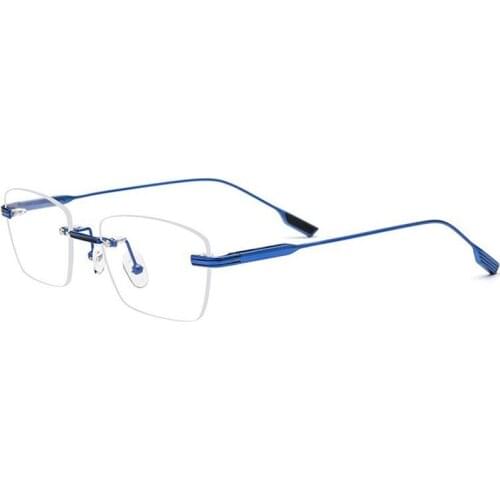Pure Titanium Glasses Frame For Men Frame-Less Simple Style Super Light Eyeglasses Women Optical Myopia Prescription Eyewear