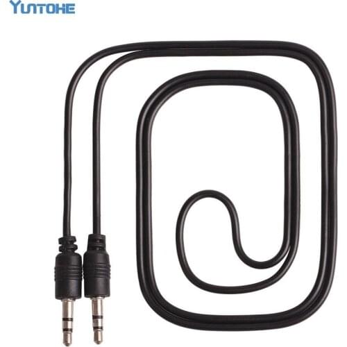 Wholesale - HOT 1m 3ft 3.5mm to 3.5 mm Black Audio aux cable for mp3 mp4 iPod PC,3.5mm jack 3ft 100CM,2000pcs/lot