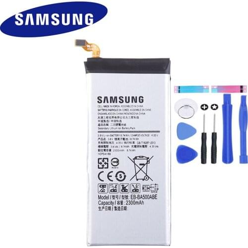 Original Samsung Battery For Galaxy A5 2015 Edition A500 SM-A500F A500F A500K SM-A500FU A5000 A5009 Battery EB-BA500ABE 2300mAh