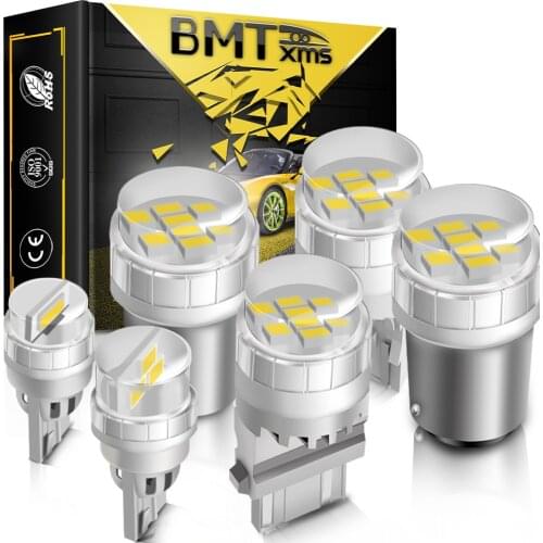 BMTxms 2Pcs For LADA Vesta Granta Kalina Front DRL LED Light T20 W21/5W 7443 SRCK Car Lamp W5W W16W P21W P21/5W Day Lights