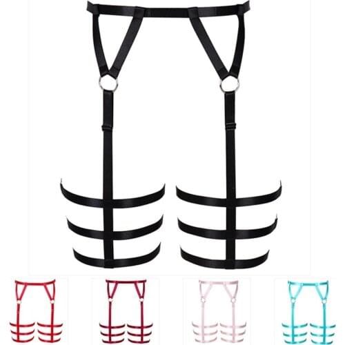 Harness Garter Belt Punk Fetish High Waist Leg Harness Sexy Pole Dance Thigh Bondage Gothic Body Harness Belt Stockings Garter