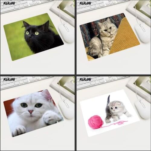 XGZ Cute Face Cat Rubber Rectangular Mouse Pad for A Variety of Computer Mouse Pads Small Size Portable Can Be Used for Gifts