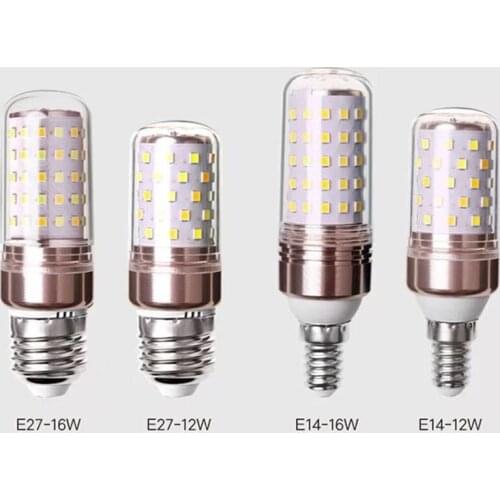 5X E14 E27 12W 16W LED Corn light Bulb 84LEDs SMD2835 LED Bulb 220V 2 Color Temperatures Integrated LED Candle light Spotlight