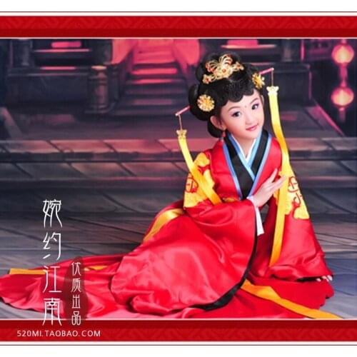 TV Play Legend of Luzhen Female Court Officer Costume Kids' Costume Photography Album Clothing for Little Girl