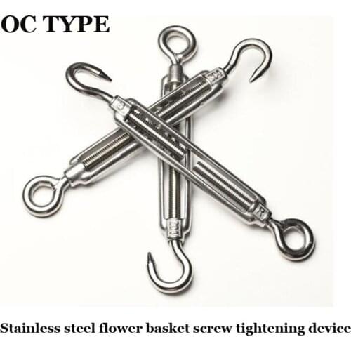 Stainless Steel Flower Basket Bolt Hook 1Pc OC Type And Eye Tensioner Rope Tightener Rigging Screw Buckle