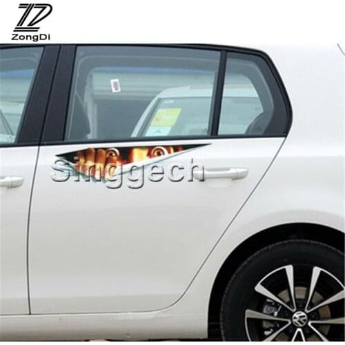 ZD 3D Eyes Peeking Monster Car stickers For BMW e46 e39 e36 Audi a4 b6 a3 a6 c5 Renault duster Lada granta Hyundai accessories