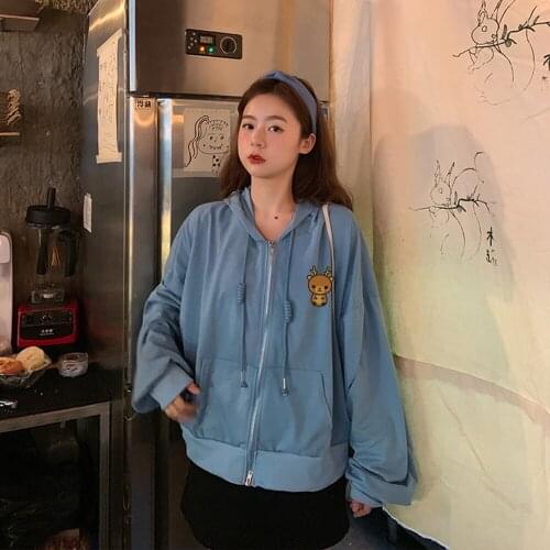 Women Zipper Cropped Hoodie Sweatshirts 90s Ulzzang Female Cotton Thin Hooded Long Sleeve Short Tops Harajuku Streetwear