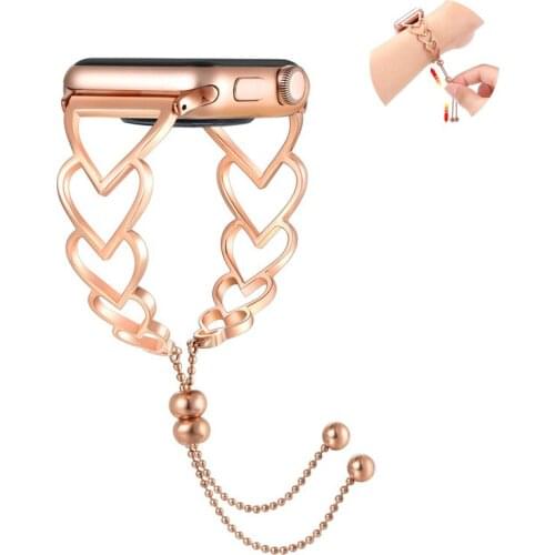 Women bracelet strap for apple watch band 40mm 38mm 44mm 42mm stainless steel wristband for iwatch apple watch 6/5/4/3/2/1/SE