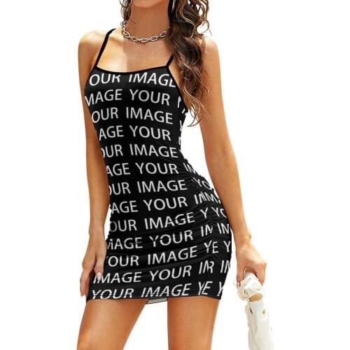 Custom Dress Tight Polyester Women Bodycon Summer Tight Stretch Patterns One-Piece Dress