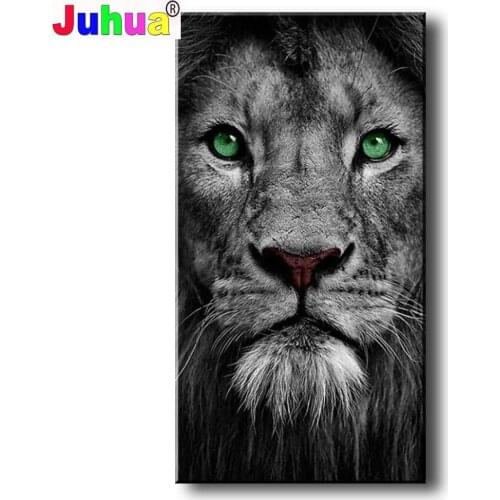 Animal King Diamond Painting Big Large Size Lion Diamond Embroidery Home Decor Modern Full Square Round Diamond Mosaic DIY J1411