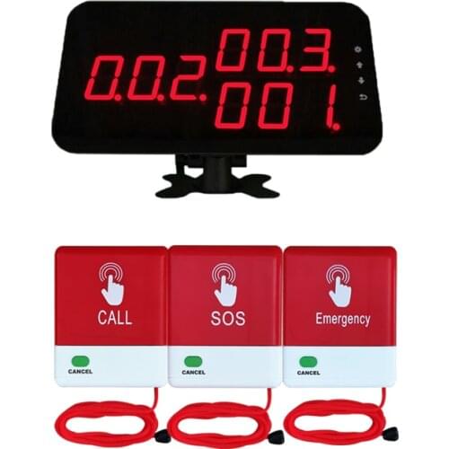 1 display receiver with 10 call buttons wireless hospital hand watch nurse call system