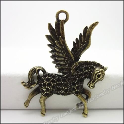 10pcs Vintage Charms Horse Pendant Antique bronze Fit Bracelets Necklace DIY Metal Jewelry Making