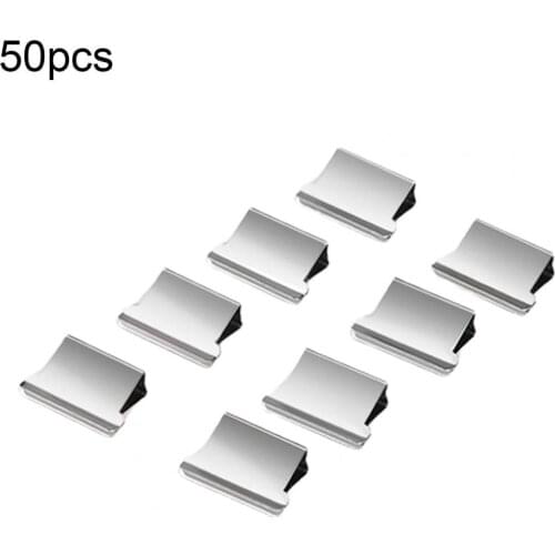 2021 50Pcs Push Clip Device Portable Handheld Paper Fast Clam Clip Dispenser Metal Refill Clips for School Office Student