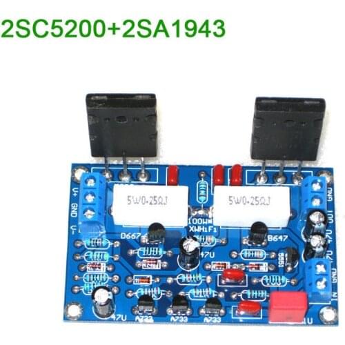 2SC5200 + 2SA1943 100W Mono Channel HIFI Audio POWER Amplifier After-stage AMP Board
