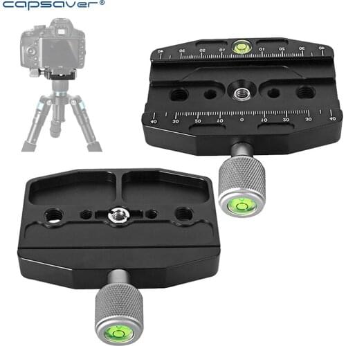 Capsaver Quick Release Plate Ball Head Holder Tripod Monopod Camera Quick Conversion Base with 1/4 3/8 Screw for Tripod PTZ