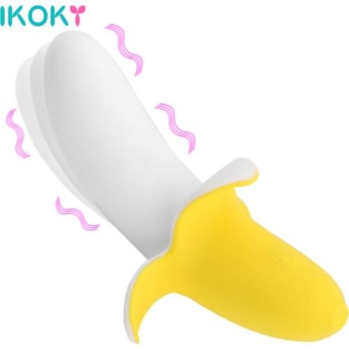IKOKY Cute Dildo Vibrators For Women Sex Toys For Adult Masturbator Vibrator For Clitoris Vagina Erotic Toys Banana-shaped